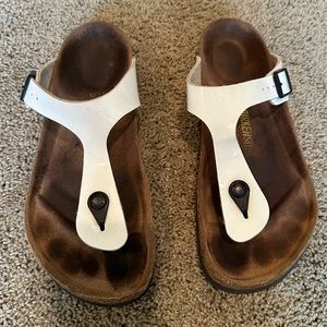Birkenstock white patent size 39
